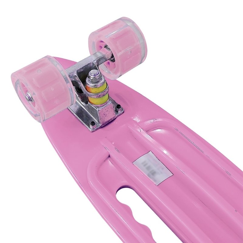 Skate Penny Cruiser Patineta Pink Flowers Ruedas Led Niños - LhuaStore