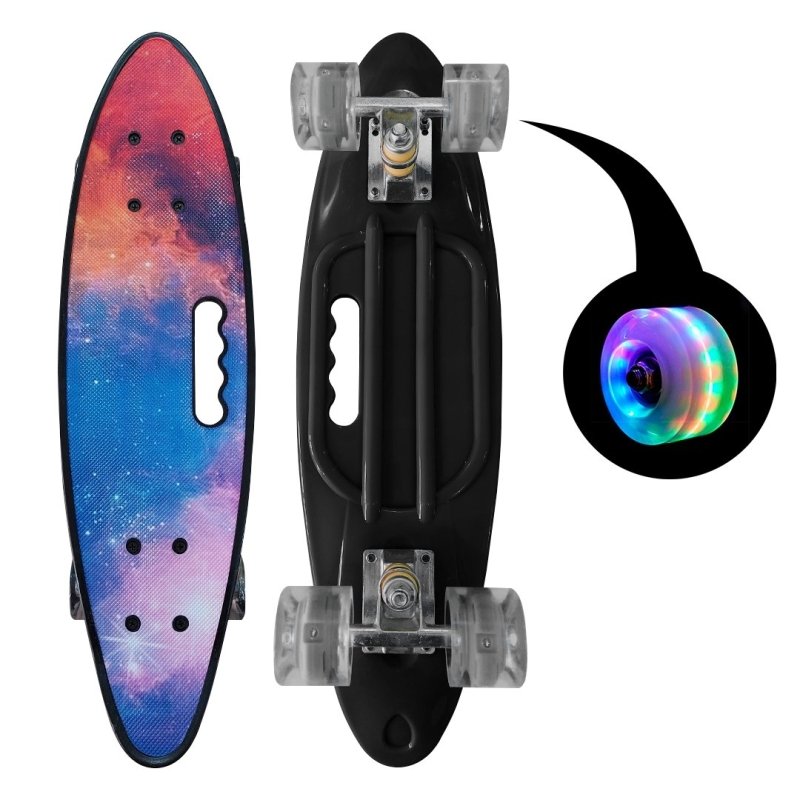 Skate Penny Cruiser Patineta Universe Ruedas Led Niños - LhuaStore