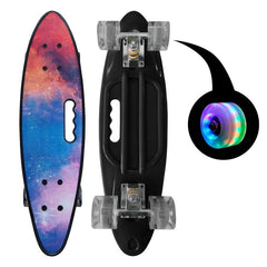 Skate Penny Cruiser Patineta Universe Ruedas Led Niños - LhuaStore