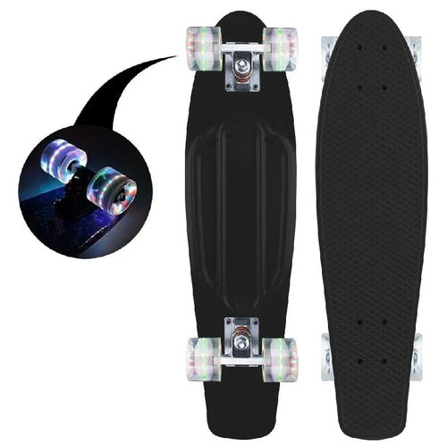 Skate Penny Patineta Negro Ruedas Led Niños - LhuaStore