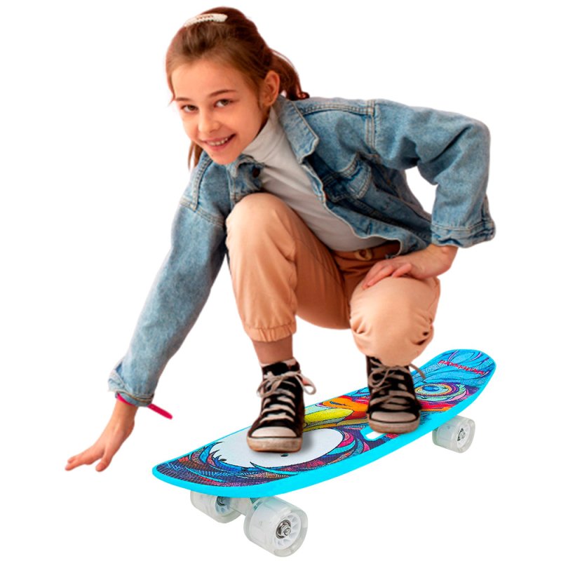 Skate Penny Slalom Patineta Waves Celestial Ruedas Led Niños - LhuaStore