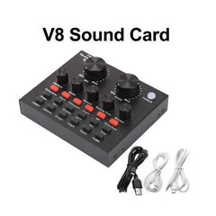 Tarjeta Sonido V8 Usb Mezclador Interfaz Audio Stream - LhuaStore