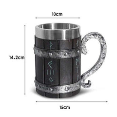 Taza Tazon Mug Medieval 1 Acero Inoxidable 600ml Vikingo - LhuaStore