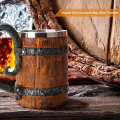 Taza Tazón Mug Medieval 2 Acero Inoxidable 400ml Vikingo - LhuaStore